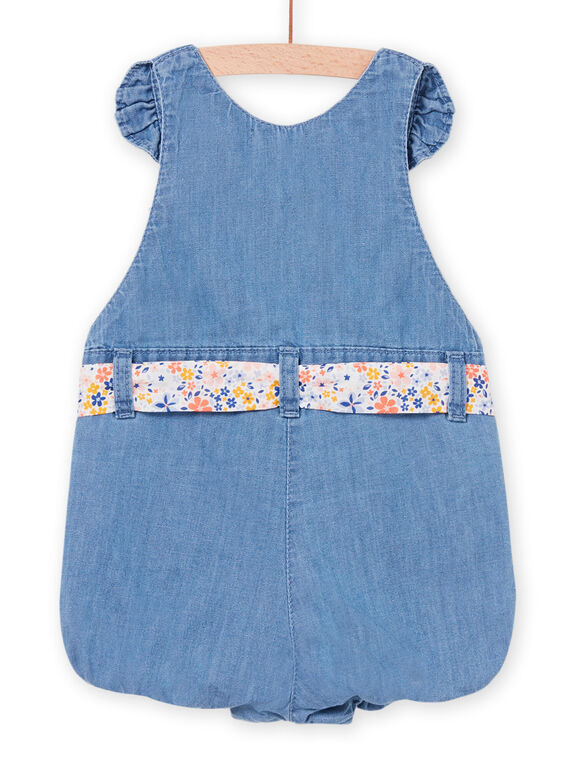 Short denim overalls with removable belt PICISAC / 22WG09M1SALP274