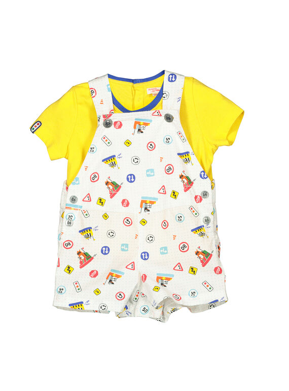 Baby boys' dungarees and T-shirt set FUCOENS / 19SG1081ENS000
