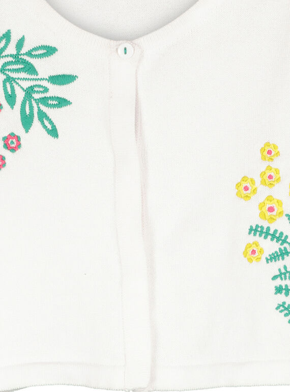 Girls' cotton bolero cardigan FACACAR1 / 19S901D1CAR000