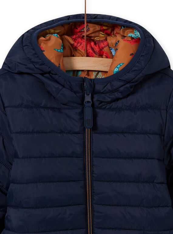 Boy's reversible quilted hooded jacket MOGROBLOU1 / 21W90254BLO804