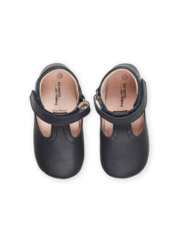 Split leather booties RUCHOSNAVY / 23KK3841D6P070