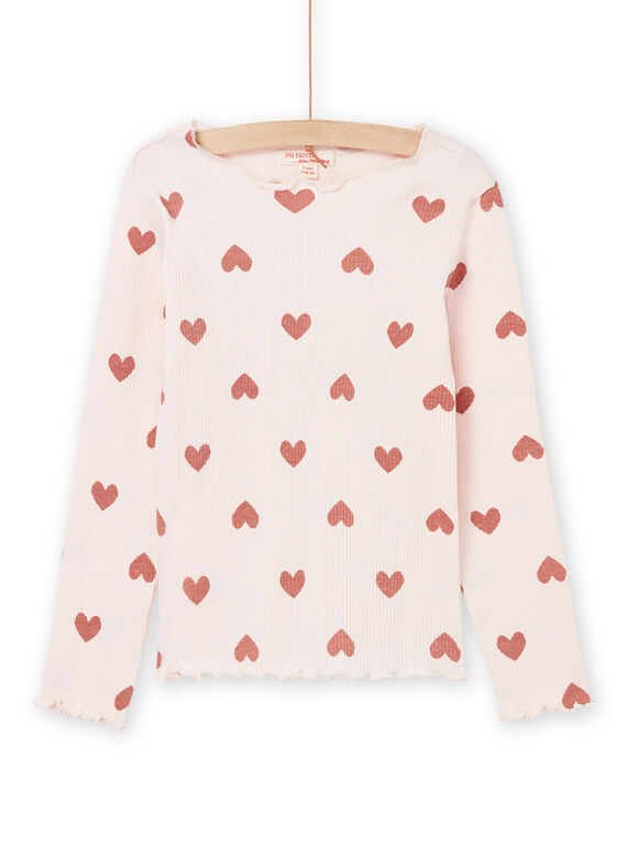 T-shirt with hearts print RAJOTEE3 / 23S90181TMLD310
