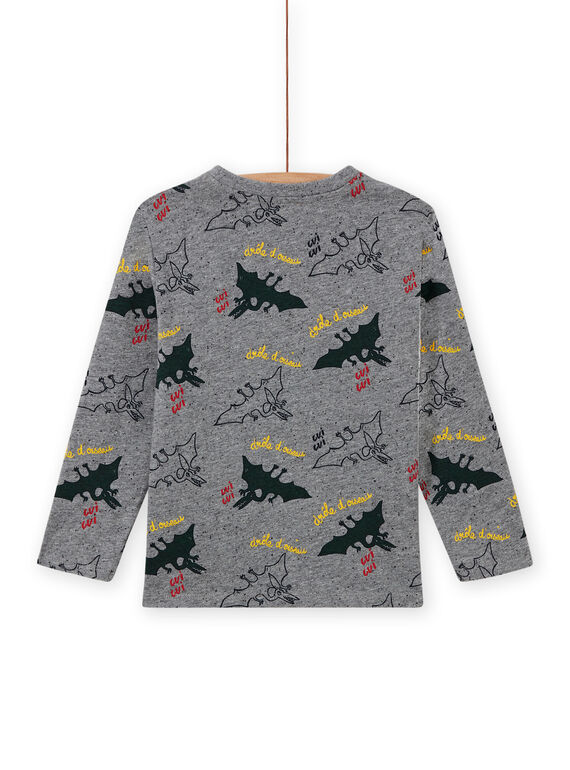 Boy's Grey Dinosaur Print T-Shirt MOFUNTEE1 / 21W902M4TML943