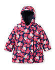 Girl's pink and navy blue reversible hooded parka MAPAPARKA / 21W90151PAR070