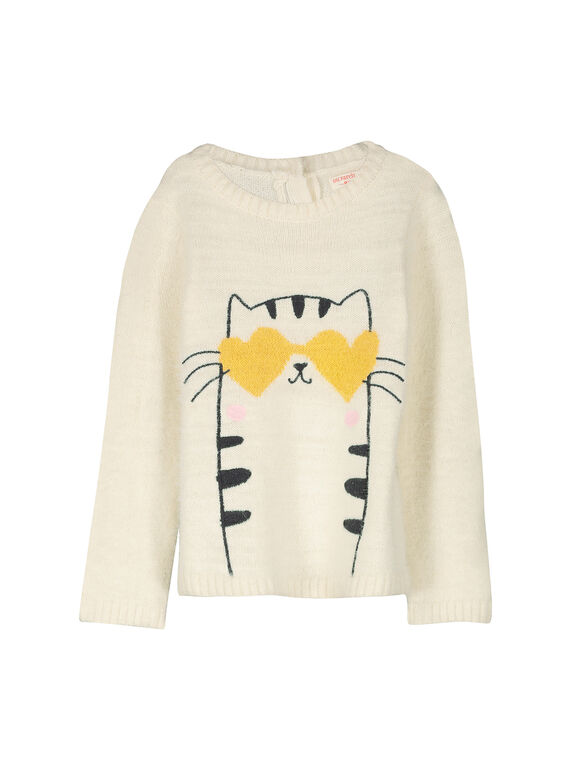 Girls' fancy knit sweater FALIPULL / 19S90121PUL001