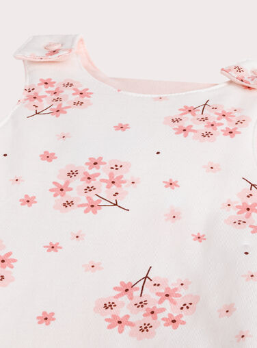 Reversible pink baby dungarees for girls  VOU1SAL1 / 24WF03C1SALD317