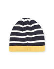 Baby boy black and yellow knitted hat MYUMIXBON1 / 21WI1052BONC234