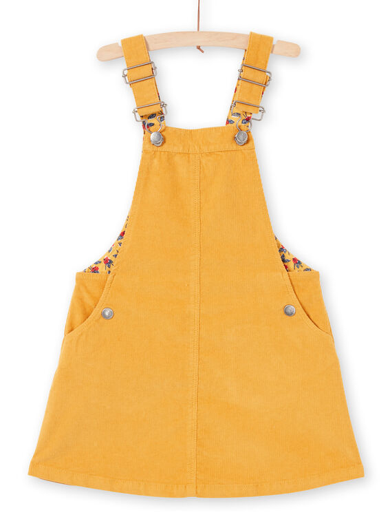 Girl's mustard overalls dress MAMIXROB4 / 21W901J4ROBB106