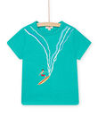 Child boy's light blue surfer T-shirt with short sleeves NOWATI7 / 22S902V7TMCG621
