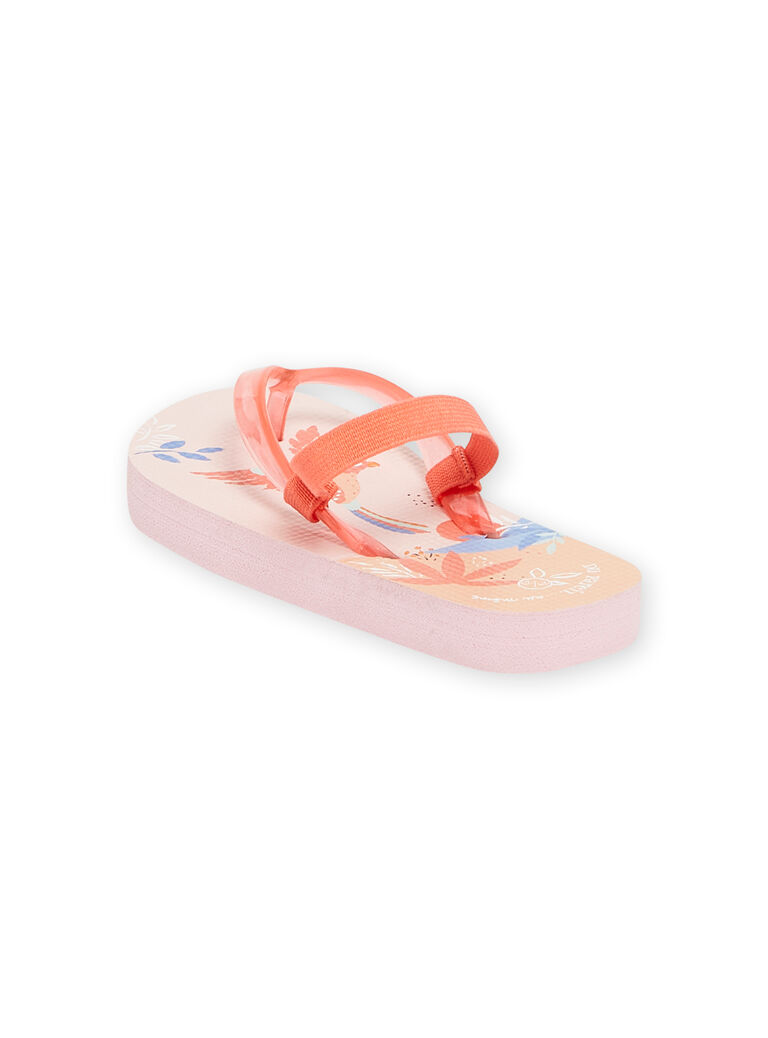 Girl's coral beach flip flops NATONGPERRO / 22KK3583D01415