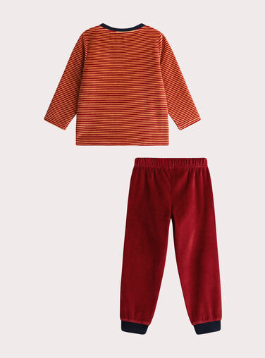 Red velvet pajamas for boys  VEGOPYJWAF / 24WH1299PYJF526