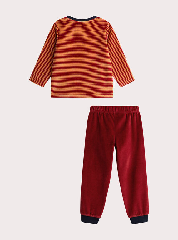 Red velvet pajamas for boys  VEGOPYJWAF / 24WH1299PYJF526