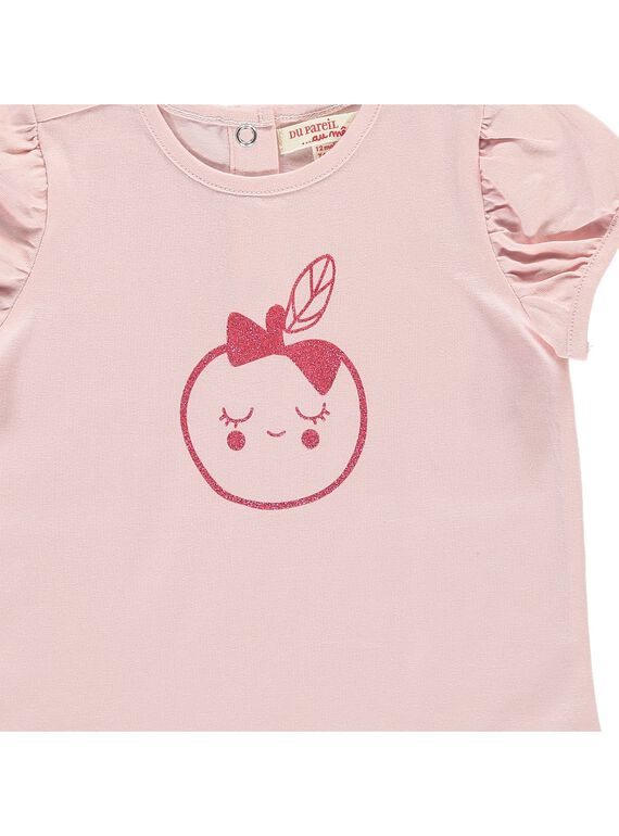 Baby girls' short-sleeved T-shirt CIJOTI4B / 18SG09R5TMC321