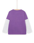 Purple skeleton long sleeve t-shirt POKATEE1 / 22W902L1TML708
