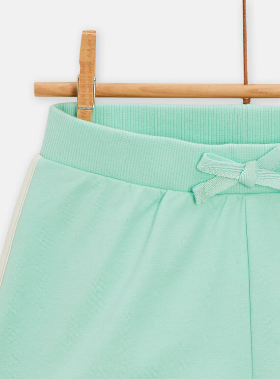 Water green casual shorts for girls TAJERSHORT2 / 24S901D1SHOC215