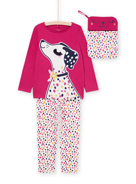 Long pyjamas with dog design 3 pieces PEFAPYJCAN / 22WH1161PYGD312