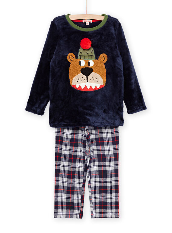 Pajama set T-shirt and velvet pants with bear animation PEGOPYJTED / 22WH1231PYJ705
