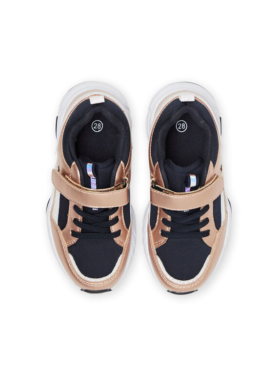 Navy blue and pink sneakers child girl NABASMADY / 22KK3534D3F070