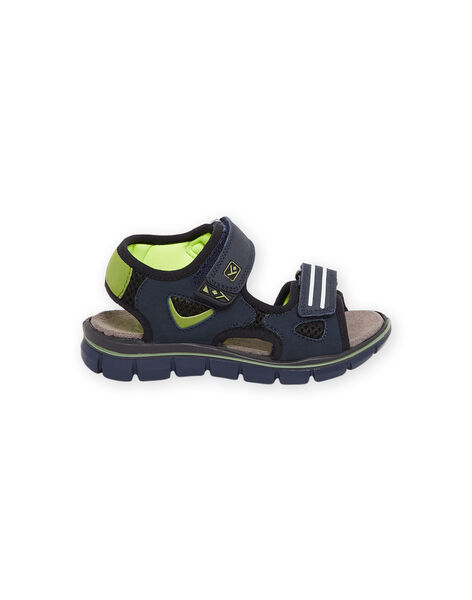 Navy blue leather sandals ROSANDNEON / 23KK3664D0E070