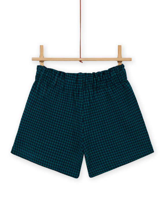 Girl's paper bag milano shorts with checks MATUSHORT / 21W901K1SHO070
