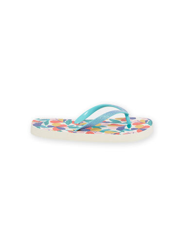 Multicolored flip-flops child girl with floral print NATONGAOP / 22KK3581D01099