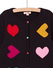 Long sleeve jacquard vest with hearts pattern PAMUCAR / 22W901R1CARC243