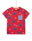 Child Boy Red Short Sleeve T-Shirt NOFICTI3 / 22S902U4TMCF524