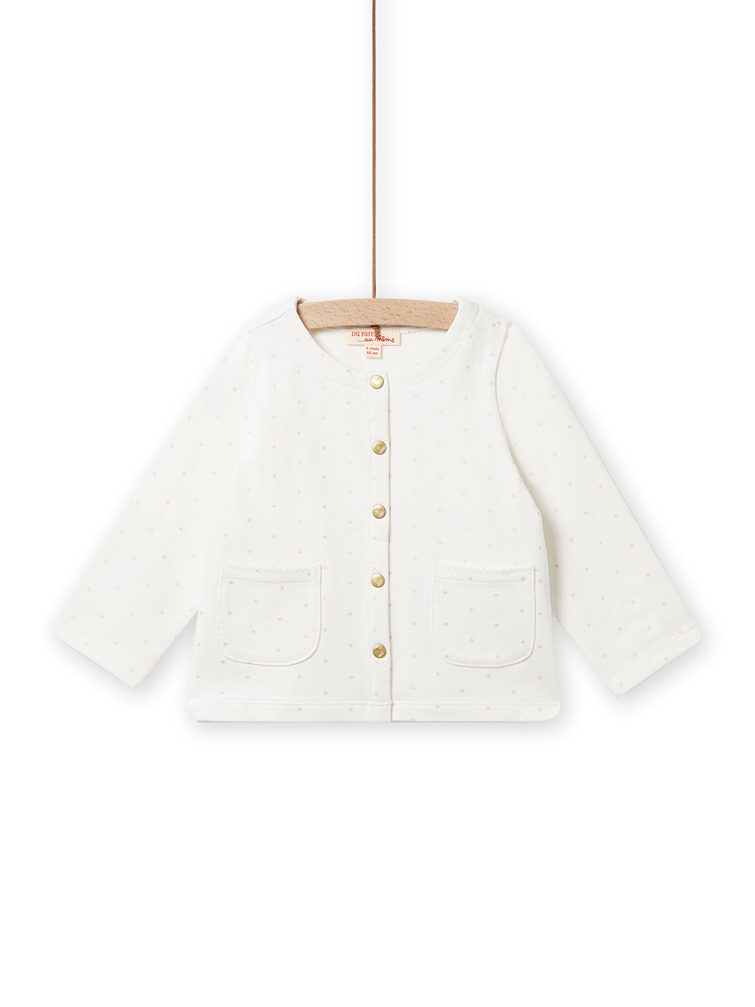 Gold cardigan baby girl discount