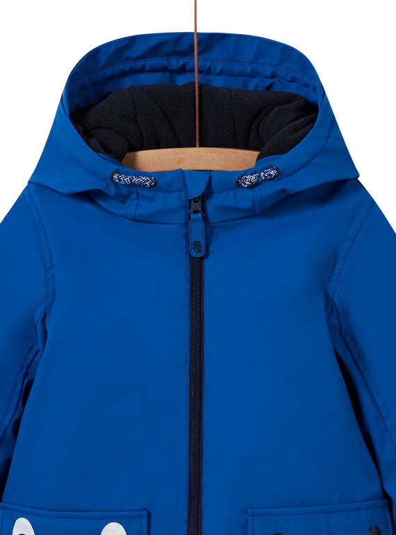 Blue raincoat with crocodile pattern for boys MOGROIMP2 / 21W90252D59217