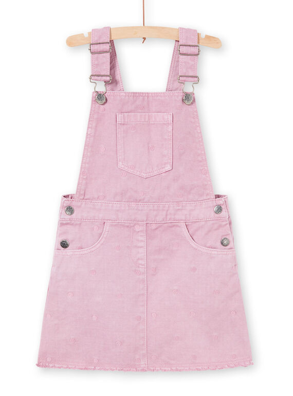 Girl's parma denim dress with polka dots MAPAROB3 / 21W901H3ROBH709