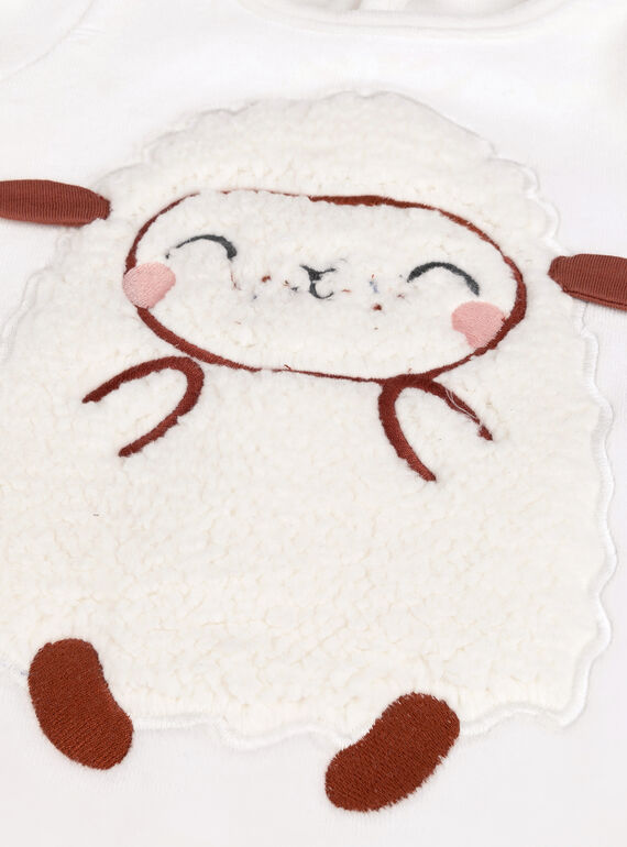 Soft sheepskin velour romper  VOU1GRE5 / 24WF05C2GRE001