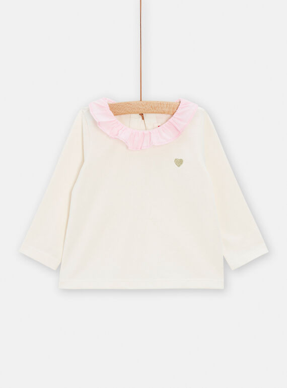 Baby girl powder pink sweatshirt TIJOBRA3 / 24SG09B4BRA001