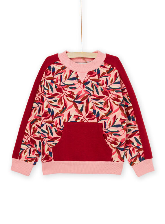 Long sleeve sweater with leaf print PAPRAHOJOG / 22W901S1SWED324