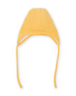 Baby boy reversible sherpa hat ecru and orange MYUMIXBON2 / 21WI1053BON001
