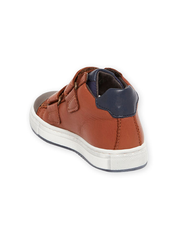 Camel leather sneakers child boy MOBASNEWTAN / 21XK3674D3F804