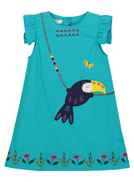 Girls' ethnic style cotton dress FATUROB4 / 19S901F2ROB202