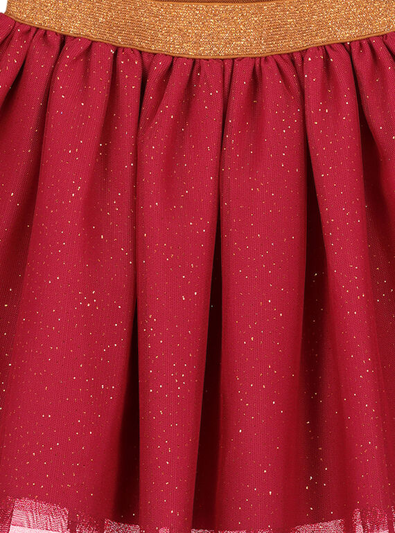 Girls' glitter tulle skirt FABAJUP2 / 19S90161JUP304