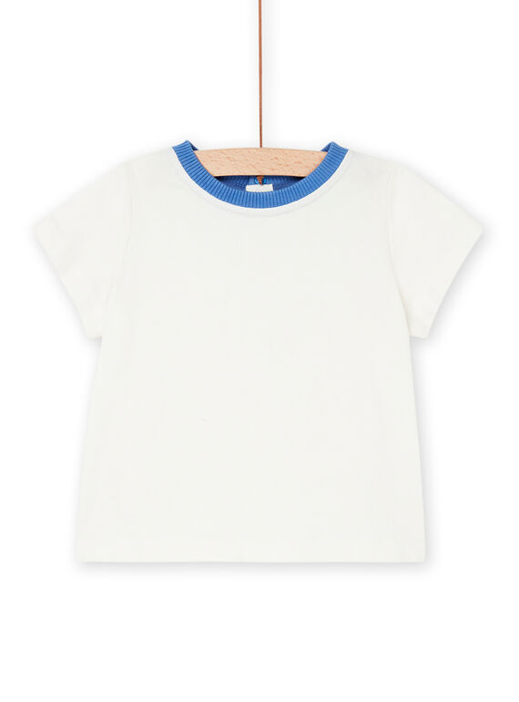 Chalk t-shirt and dungarees with floral print RUBALENS / 23SG10W1ENS632