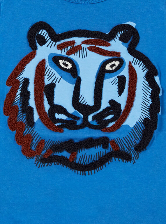 Blue cotton t-shirt boy boy LOBLETEE2 / 21S902J3TML702