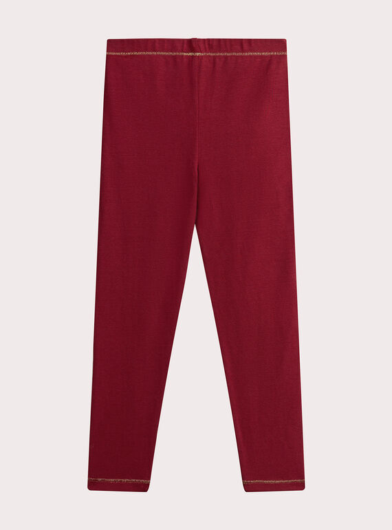Red leggings for girls  VYAJOLEG4 / 24WI01G1CALF529