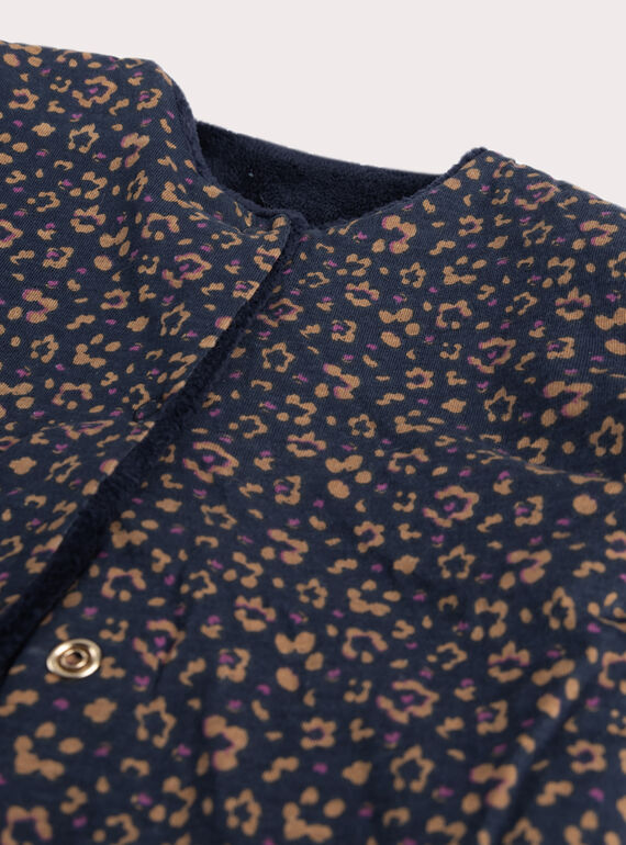 Reversible dark blue cardigan for baby girl  VIKOCAR3 / 24WG0933CARC205