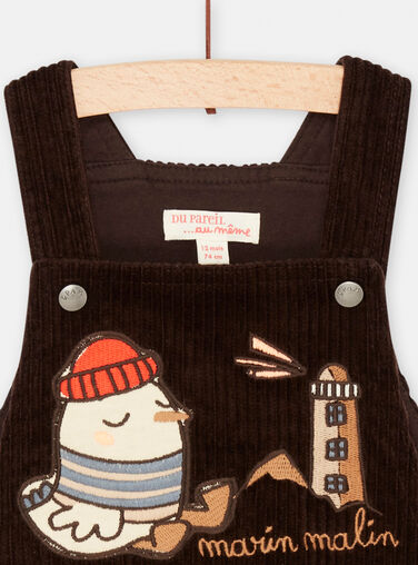 Baby boy long brown overalls SULOSAL / 23WG10R1SAL814