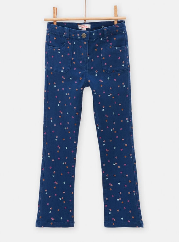 Girl's Bondi blue floral jeans TAJOPANT2 / 24S90183PANC220