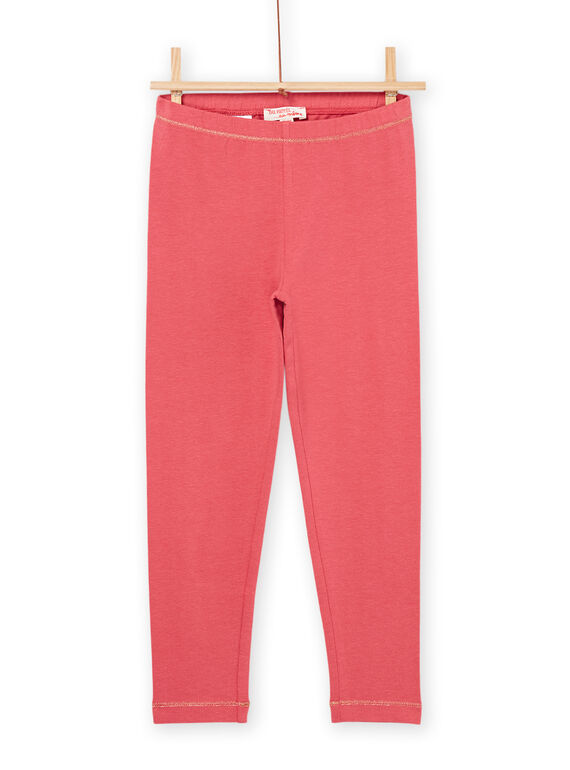 Pink plain leggings PYAJOLEG4 / 22WI01D1CALD305