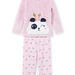 Pink panda pyjama set in soft boa for child girl
