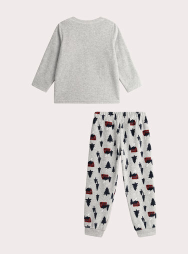 Grey velvet pajamas for boys  VEGOPYJSKI / 24WH1296PYJJ922