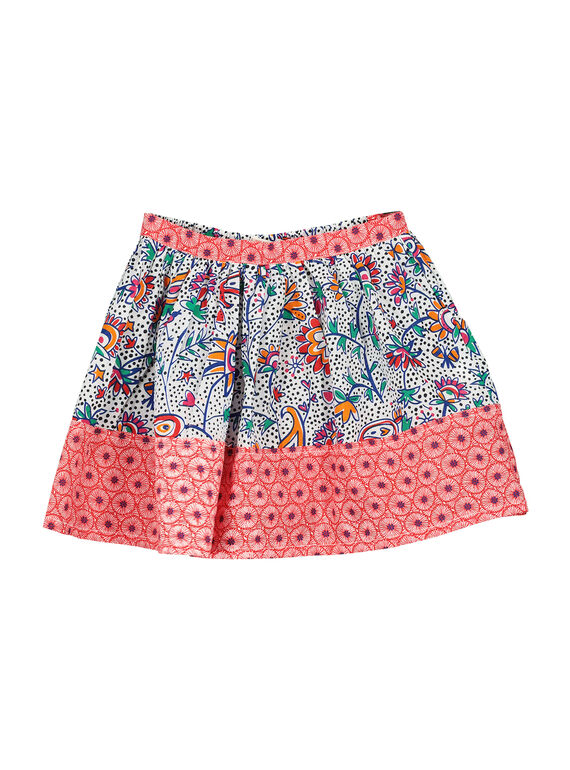 Girls' fancy cotton skirt FATOJUP1 / 19S901L1JUP099