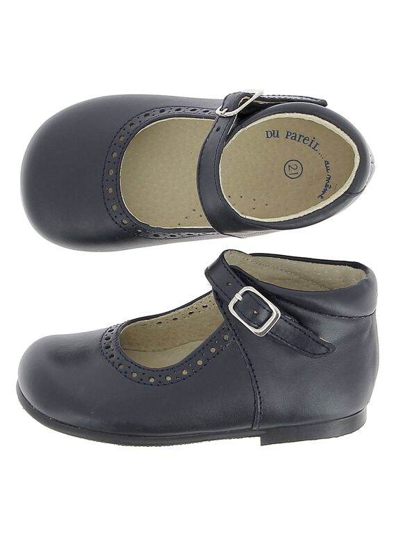 Girls' first step leather Mary-Janes DBFBABPERF / 18WK37T1D13070