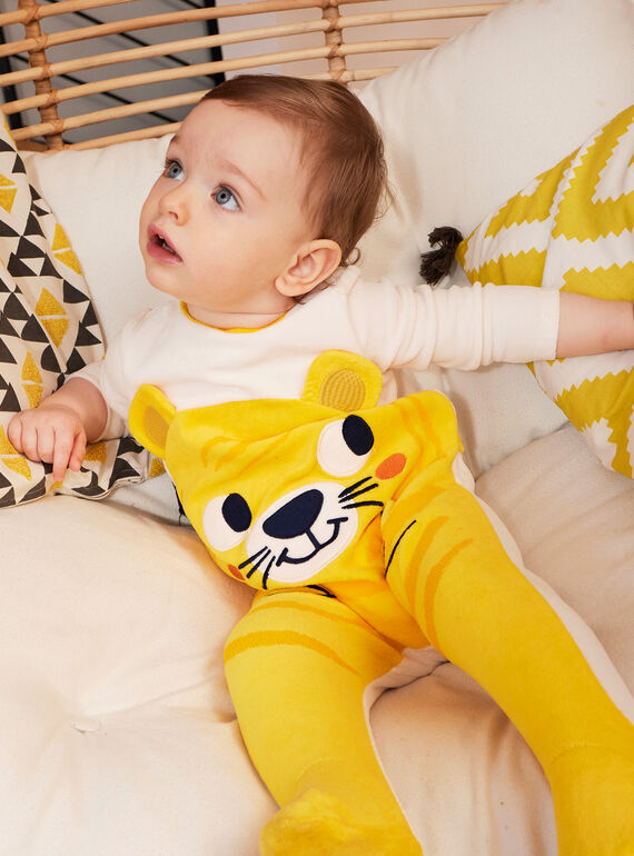 Yellow tiger romper for baby boy TEGAGRETIG / 24SH1443GREA002