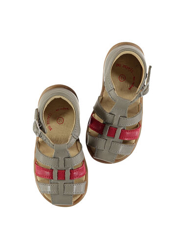 Baby boys' smart leather sandals. FBGSANDBI3 / 19SK38D2D0E940